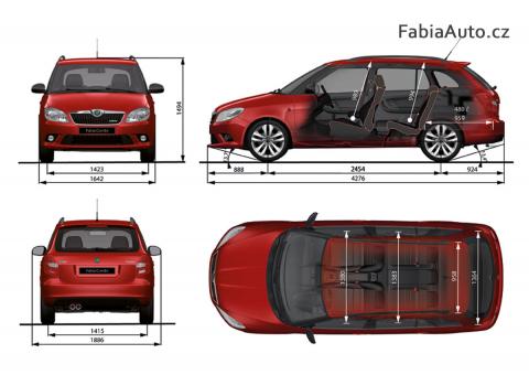 Škoda Fabia Rozměry Combi